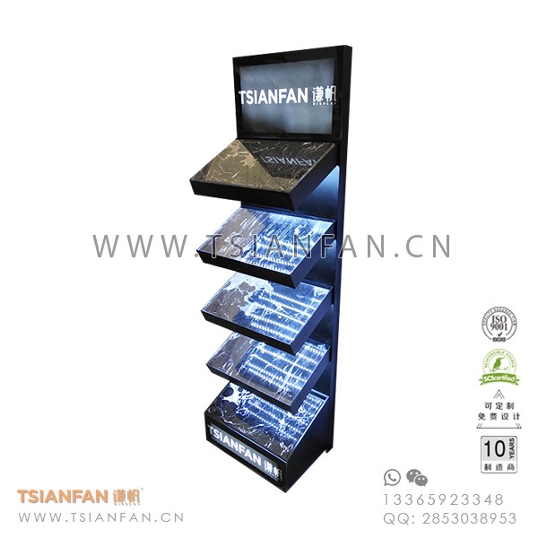 新款带灯光石材展架
