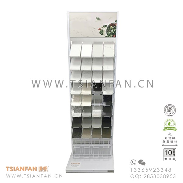 工厂定制-石材展架厂家-石英石展厅展架