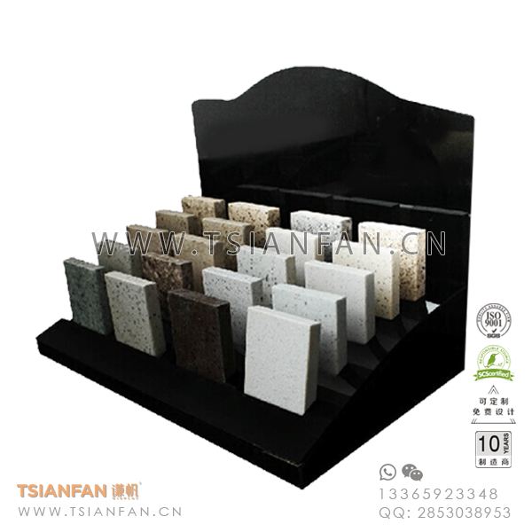 白色铁线-石英石弧形展示架